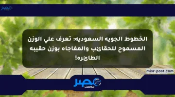 الخطوط الجوية السعودية: تعرف على الوزن المسموح للحقائب والمفاجأة بوزن حقيبة الطائرة!